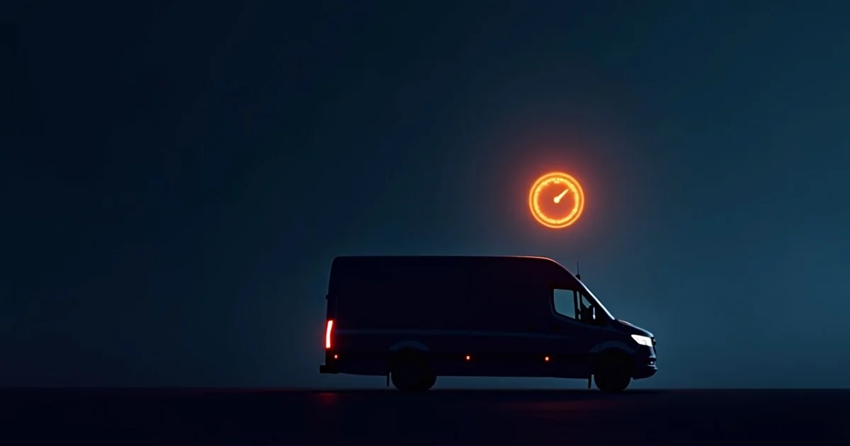 Sylwetka busa Mercedes Sprinter z amber tachografem - obowiazek od 1 lipca 2026